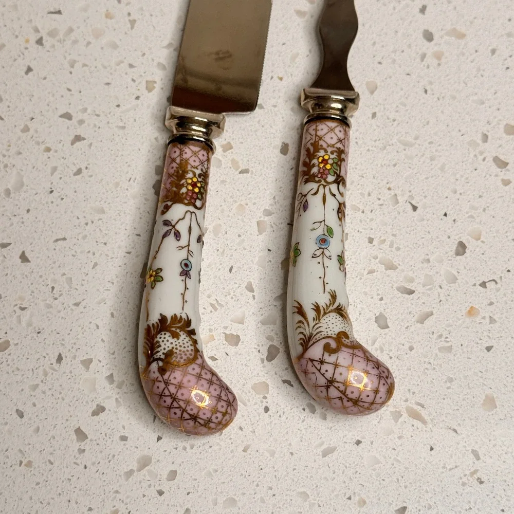 A & E‎ Lewis Carving Knife & Fork Set Florme Stainless Steel Sheffield England